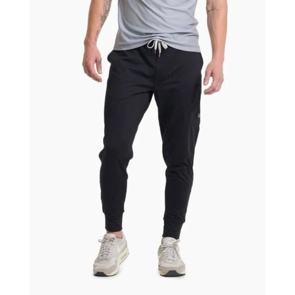 Vuori Pants Mens Medium Black Sunday Joggers Performance Stretch Dreamknit V416 - Picture 1 of 11